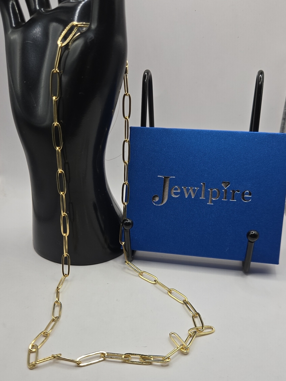 NEW Jewlpire Gold Paperclip Chain Necklace